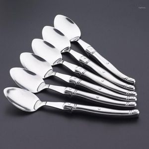 Skedar 8 5 '' Laguiole Dinner Spoon rostfritt stål matsked silvervaror ihålig långhandtag offentligt stort sopp ris cutle3088