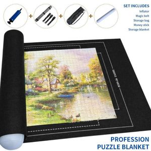 Professional Puzzle Roll Mat Blanket Felt Mat up to 1500 2000 3000 Pieces Accessories Puzzle Portable Travel Storage Bag1225H