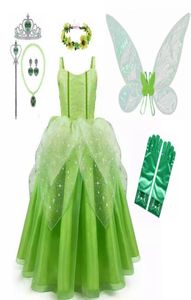 Mädchen Flower Fairy Dress Up Kinder Prinzessin Feen Kostüm mit Flügeln Kind Halloween Prinzessin Kostüm Elfen Partykleidung 22039999667