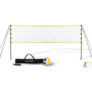 Diğer Spor Malzemeleri Voleybol Net - 32x3 feet kayıt boyutu 8.5 inç PU Taşıma Çantası Sınır Çizgileri Çelik Kutupları Pompa Heig DHO59