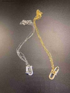 Pendanthalsband Luxury Pendant Necklace Hardware Designer S925 Sterling Silver Crystal Bucket Lockets Charm Short Chain Choker for Women Jewelry317M L240309