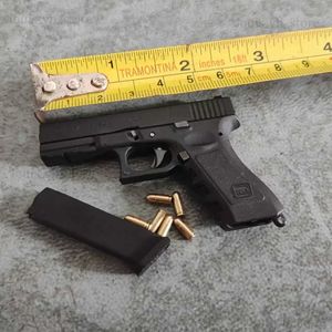 Gun Toys Portable Metal Mini Toy Gun Model Keychain Alloy Empire G17 Shell Ejection Pistol Shape Weapon Free Assembly With Box T240309