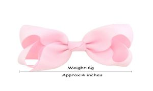 60 PCS 4 Inch Handmade Bow Hair Clips Grosgrain Ribbon Barrettes Solid Color Alligator Clip hair Accessories For Little Teen Todd3760256