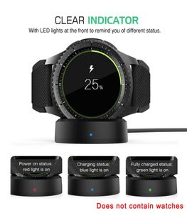 Galaxy'de kablosuz şarj cihazı 4642mm akıllı saat şarj rıhtım Samsung Galaxy Watch Gear S3 S2 Sport Güç Kaynağı Şarjı75552675