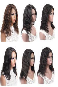 Ishow destaques curto bob perucas parte do laço 1b30 27 2 4 senhora mulheres brasileiras virgem perucas de cabelo humano marrom colorido em linha reta encaracolado12409364113