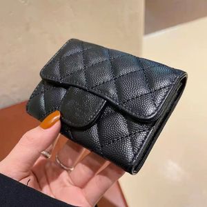 Caviar Mini Coin torebki portfele dla damskiej męskie luksusowy luksus krótki uchwyt na karty prawdziwy designerka skórzana torba349c