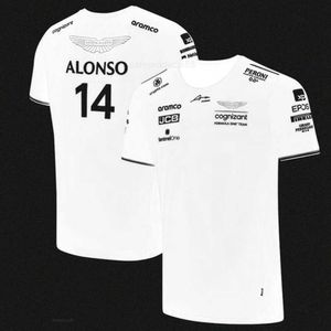 Men's T-Shirts Aston Martin F1 Men's Alonso 2024 Summer New Short Sleeve Fashion Crew Neck 3D Short Sleeve Top Plus Size T-shirt