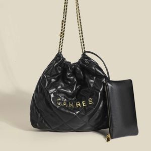 Kupuj sprzedaż online torba na zakupy miękka skórzana TOTE DUŻA pojemność Diamentowa łańcuch na ramię damskie luksusowe śmieci 2024