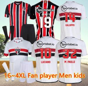 24/25 Sao Paulo FC Soccer Jerseys 2025 Woman Arboleda James Galoppo Rafinha Pato Luciano Shirts Mens Calleri Lucas David Pablo Maia Uniforms Kids Kids