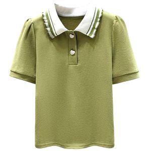 Polo nuova maglietta da golf estiva per donna polo colletto colorato manica corta golf treno abbigliamento sportivo abbigliamento da ragazza sottile e traspirante
