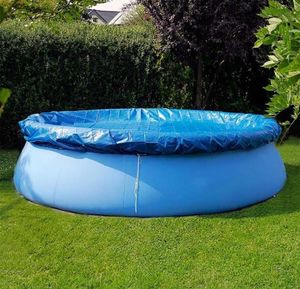 Stor storlek simning av poolen täcker tygfäste pool täcker uppblåsbar simning damm blöja runda pe för utomhus trädgård3819185