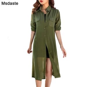 Shirts Boho Chiffon Kimonos 2019 Summer Women Blouses Beach Cardigans Shirt Tunics Robe Femme Chemise Red Green White Black Kimono Tops