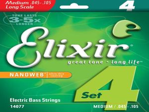 Elixir 14077 045105 Set 3 corde per basso Nanoweb Electric Medium Ultra Thin Coating Steel8363718