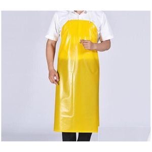 Aprons Pvc Transparent Waterproof Apron Clear Oil Resistance Kitchen Cooking Unisex Back Tie Household Aprons7541787 Drop Delivery H Dhywb