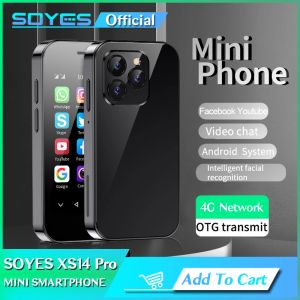 Soyes XS14 Pro 3.0 بوصة 4G Mini Smartphone Android 9 Dual Sim Face ID مزدوج الكاميرا WiFi Bluetooth FM Hotspot GPS OTG الهاتف المحمول