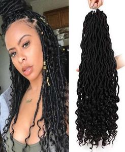 Rebeauty Locs Włosy Krótki Faux Locs szydełko warkocze włosy z kręconymi końcami syntetyczne szydełkowe przedłużenia włosów 3 sztuki 184021219812221