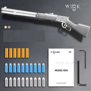 Gun Toys M1894 Winchester Shell Wyrzucanie miękkiej kule zabawka Model Launcher Strzelanie dla dorosłych chłopców prezenty CS T240309