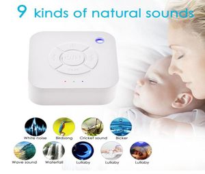 Vit brusmaskin USB -laddningsbar tidsinställd avstängning Sleep Sound Machine för sovande avslappning för Baby Adult Office1779827