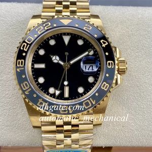 Clean Factory CF Mens Titta 40mm 18K Gold CF Ceramics Bezel Automatic Cal 3285 Movement Jubilee 904L Steel Diver 126718 ETA GMT GARANTIK KORTVÄGGNING