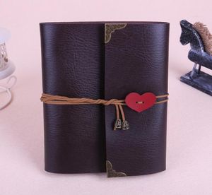 2020 Vintage Diy Leather Po Album Love Tie Rope Creative Cover Folding Frame With Airplane Box5733669