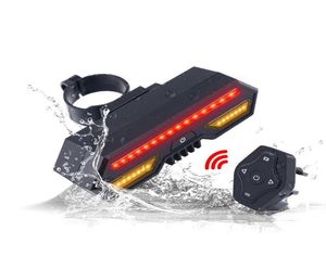 Smart Bike Lights Tail Light Wireless Remote Controller Turn Signals USB RECHARGEABLE LED Bicycle Lights Mountain Road2172603