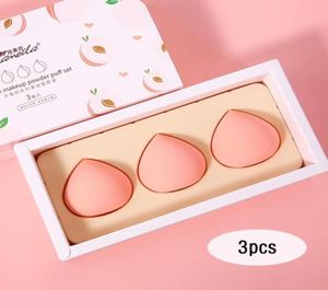 Esponjas Aplicadores de Algodão 3 Pçs / Set Fruta Forma Maquiagem Esponja Suave Bonito Pêssego Morango Cosmético Puff Para Foundation Concealer2415083