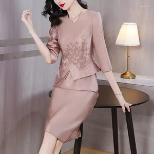 Roupas étnicas Yourqipao Chinês Tradicional Cheongsam Vestidos de Noite Mãe da Noiva Vestido de Convidado de Casamento China Hanfu Saia Vestidos de Baile