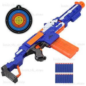 Gun Toys Soft Bullet Toy Guns Electric Foam Dart Blaster Fake Gun With Target For Children Boys Birthday Presents Cosplay Outdoor Game T240309