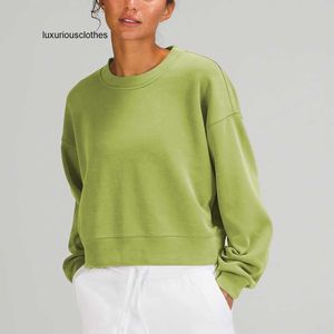 Damen-Kapuzenpullover, Sweatshirts, Yoga-Kleidung, perfekt übergroße Herbst-Damen-Designer-Kapuzenpullover, Sport-Rundhalsausschnitt, lange Ärmel, lässiges, lockeres Sweatshirt