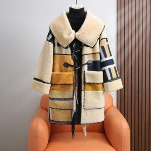 2023 New Temperament Lamb Hair, Straight Fur, Integrated Long Slim True Fur Grass Coat, Women's Autumn And Winter 226926