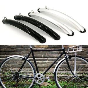 700C vägcykel fram bakre fender retro cykel fast växellåda fender cykel praktiska delar silver svart aluminium plast 240301