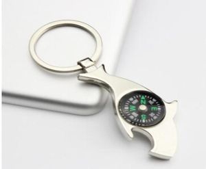 wholesale 200pcs promotional gifts 3in1 Keychain Compass Keychain Men Opener Keychain2699085