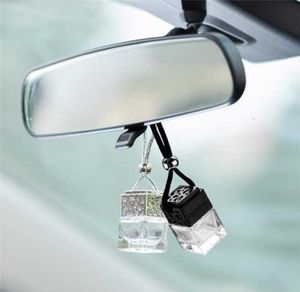 10st 8 ml bil luftfräschare hängande glasflaska auto parfym diffusor för eteriska oljor doft prydnad interiör accessoarer6462620