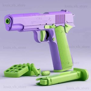 Gun Toys 2024 Automatic Colt 1911 Shell Ejection Gun Pistol Toy Guns for Kids Boys Birthday Gift Relaxing Toy Outdoor Safety Handmade Toy T240309