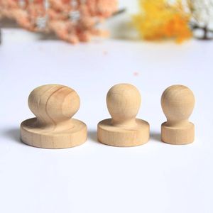 Storage Bottles 9 Pcs Stamp Handle DIY Dresser Scrapbooking Stamps Wood Tools Wooden Decorate Seal