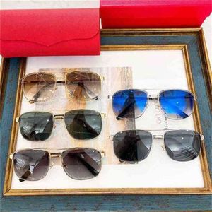 2024 Роскошный дизайнер от роскошного дизайнера New Mens and Women Sunglasses Off Version Square Fashion Trend Персонализированное металлическое вождение CT0292Kajia