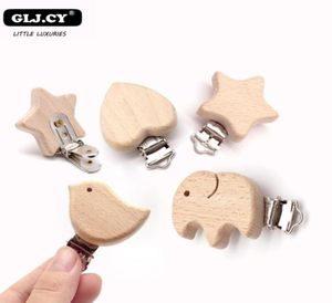 5 pezzi accessori per catena per capezzoli BPA modellazione carina clip per ciuccio in faggio piccolo elefante a forma di cuore bambino fai da te preferito10922225841076