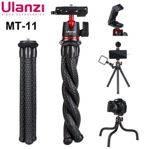 Ulanzi MT-11 Telefon için Esnek Tripod DSLR Kamera Standı Uzaktan Kumanda Mini Ahtapot Bacakları Tutucu için 240306