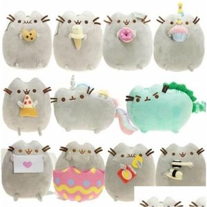 دمى Plush p Dolls Sushi Cat Toys Dounuts Kawaii Cookie Icecream rainbow Style Soft Processed Animals for Kids Hight 230203 Drop Dhk3V