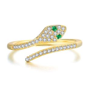 Snake kształt otwarty pierścień midi knuckle moda kobiety biżuteria 2020254B