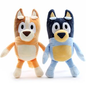 Wholesale and retail of 30cm small dog, family orange blue coat, dog parents plush doll toys, cute gifts