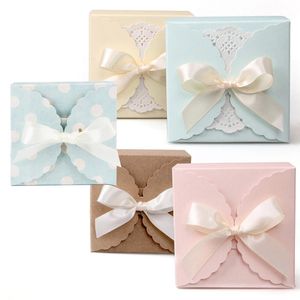 10 peças de sacos de papel kraft branco rosa claro azul bege com revestimento de ouro obrigado caixa de presente embalagem presentes de festa de casamento sacos de doces 240309