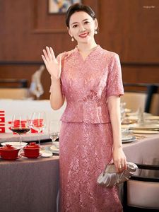 Ubranie etniczne yourqipao chińska tradycyjna sukienka weselna Plus Mother of the Bride Cheongsams Evening Suknie Kobiety Qipao Prom