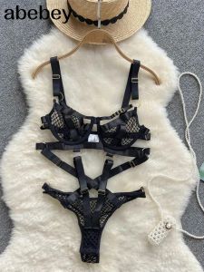 Camis Seksi Mesh Bodysuit Deep V Boyun Strappy Bandaj Tulumları İçin Suskepleyiciler Plastik Budier Korse Vücutcon Krotsuz Vücut Takım