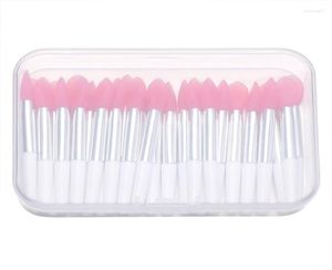 Pincéis de maquiagem 30pcs Silicone Lip Brush Esfoliante Batom com filme Capa à prova de poeira Aplicador mais suave Aplicador cosmético Tool5820393