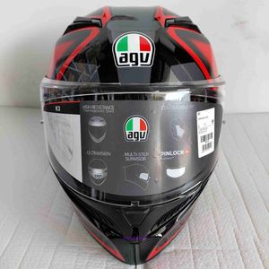 AGV K3 Capacete de motocicleta com defeito Capacetes de corrida masculinos e femininos Lente dupla Asas traseiras grandes 101 XA9P