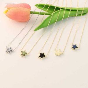 Desginer kendras scotts necklace jewelry Feng Ks Fashionable Small and Unique Design Colorful Inlaid Small Star Necklace Exquisite and Versatile Collar Chain