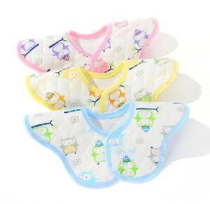 10pcs Whole New Baby Bibs Flowers Waterproof Double Covered Button Ecological Cotton Bibs 360 Degrees Modeling Double Baby Bib62149841109