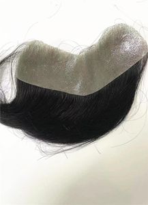 100 Human Hair Piece V Loop Front Hairline Po Onep Toupee Super Thin Skin Pu Frontal Hairlines For Mens Toupees Hair Patch Piece9169999