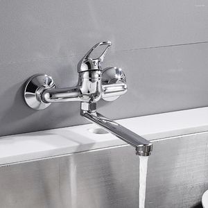 Bathroom Sink Faucets Kitchen Faucet Wall Mounted Mixer Tap Rotation Cold And Balcony Torneiras De Cozinha Batidora